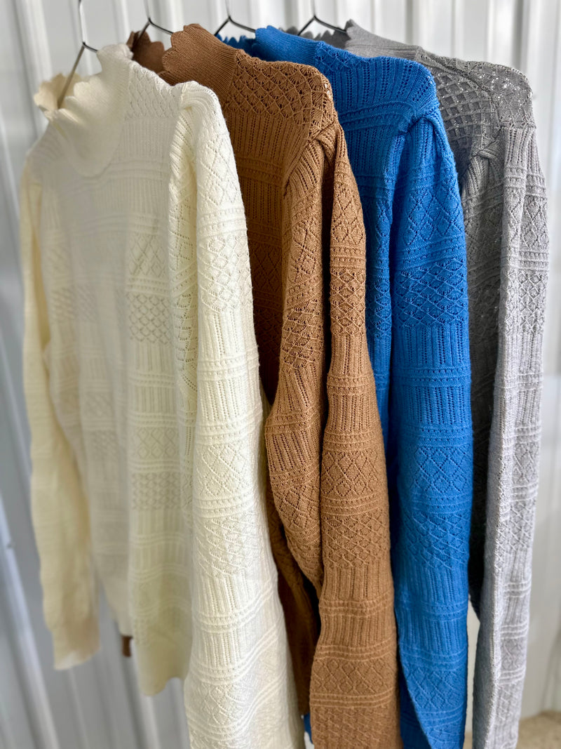 Lightweight Mock Neck Sweater