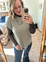 Black Stitch Mesh Top