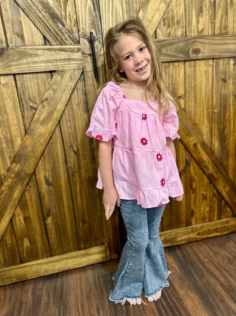 Girls Light Flare Jeans