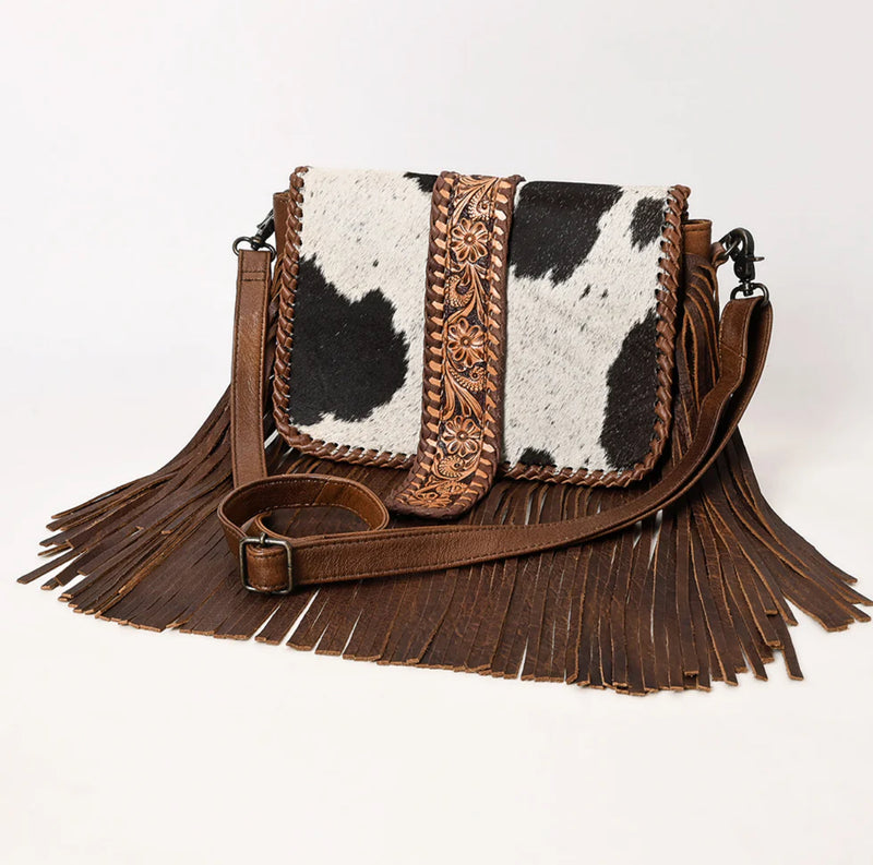 Cowhide Fringe Crossbody