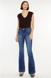 PETITE KAN CAN Medium Wash Flare Jeans