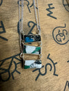 Mini White Buffalo Turquoise Bar Necklace