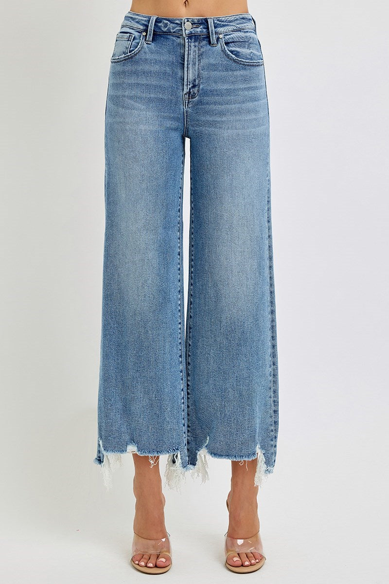 Risen Wide Leg Crop Jeans