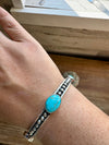 Sterling silver bangle Bracelet with kingman turquoise