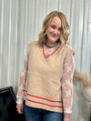 Side Tie Sweater Vest - Oatmeal