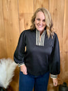 Black Quilted Quarter Zip