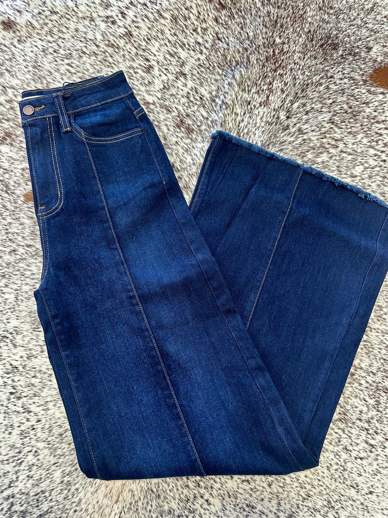 Dark Wash O2 Wide Leg Jeans