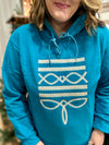 Boot Stitch Hoodie - Teal