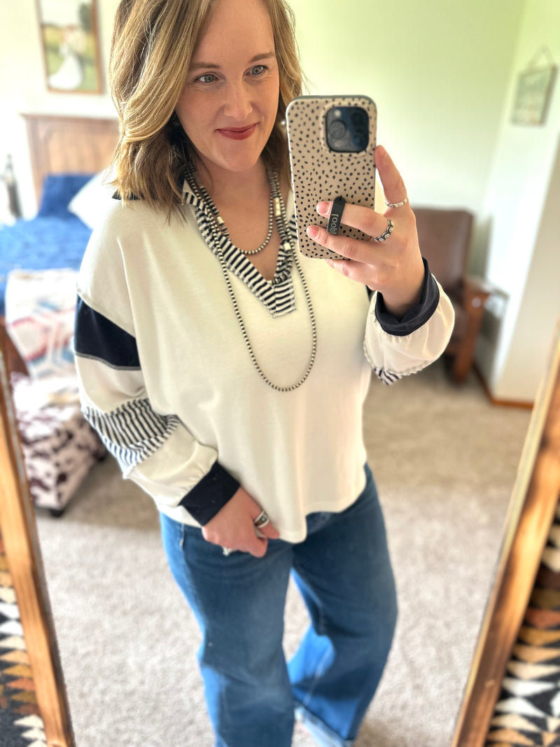Blocked Stripe Top