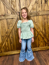 Girls Bell Flare Jeans