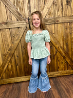 Girls Bell Flare Jeans