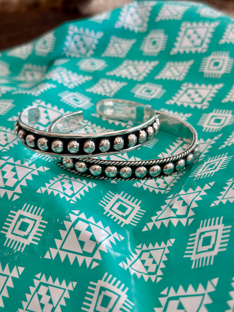 Sterling Ball Cuff