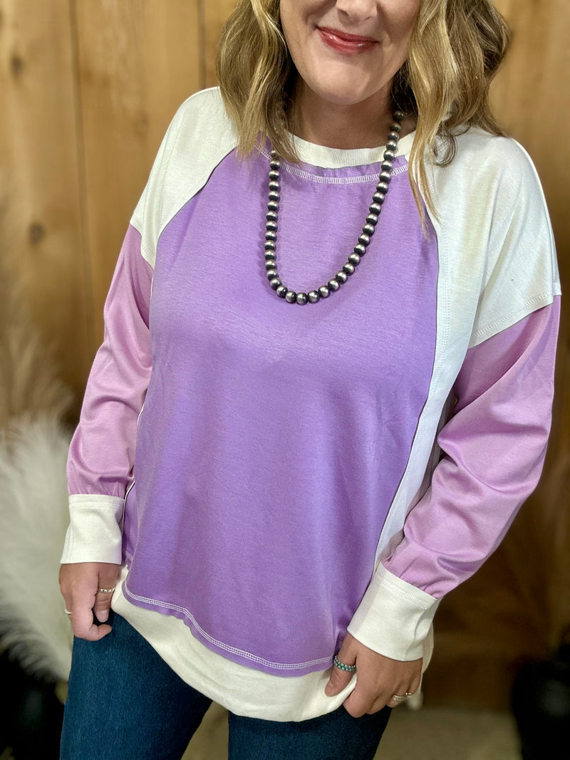 Lavender Pink Block Top