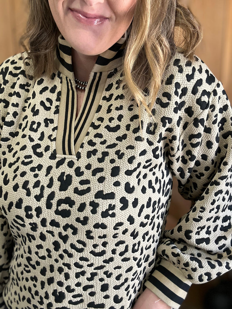 Leopard Textured Top