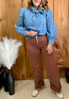 Risen Espresso Cuffed Jeans