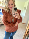 Quilted Pullover - Marsala