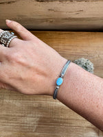 Cuff Bracelet - Golden hill Turquoise & Sterling Silver Option III