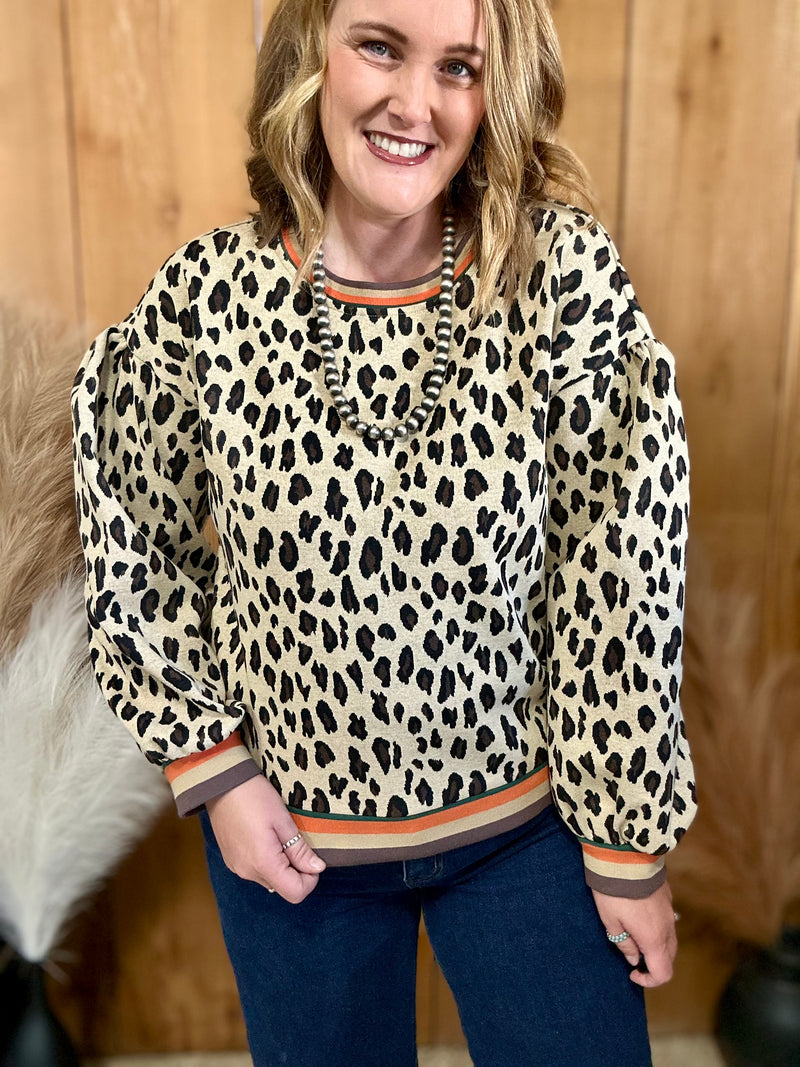 Leopard Sweater Top
