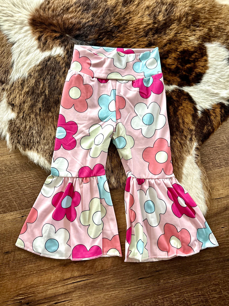Girls Floral Bell Pants