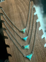 Turquoise Stone Chain Necklaces