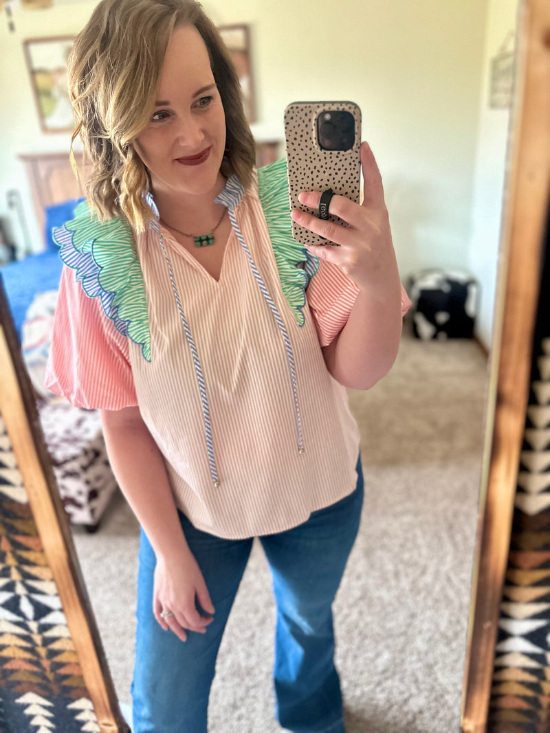 Stripe Color Block Top