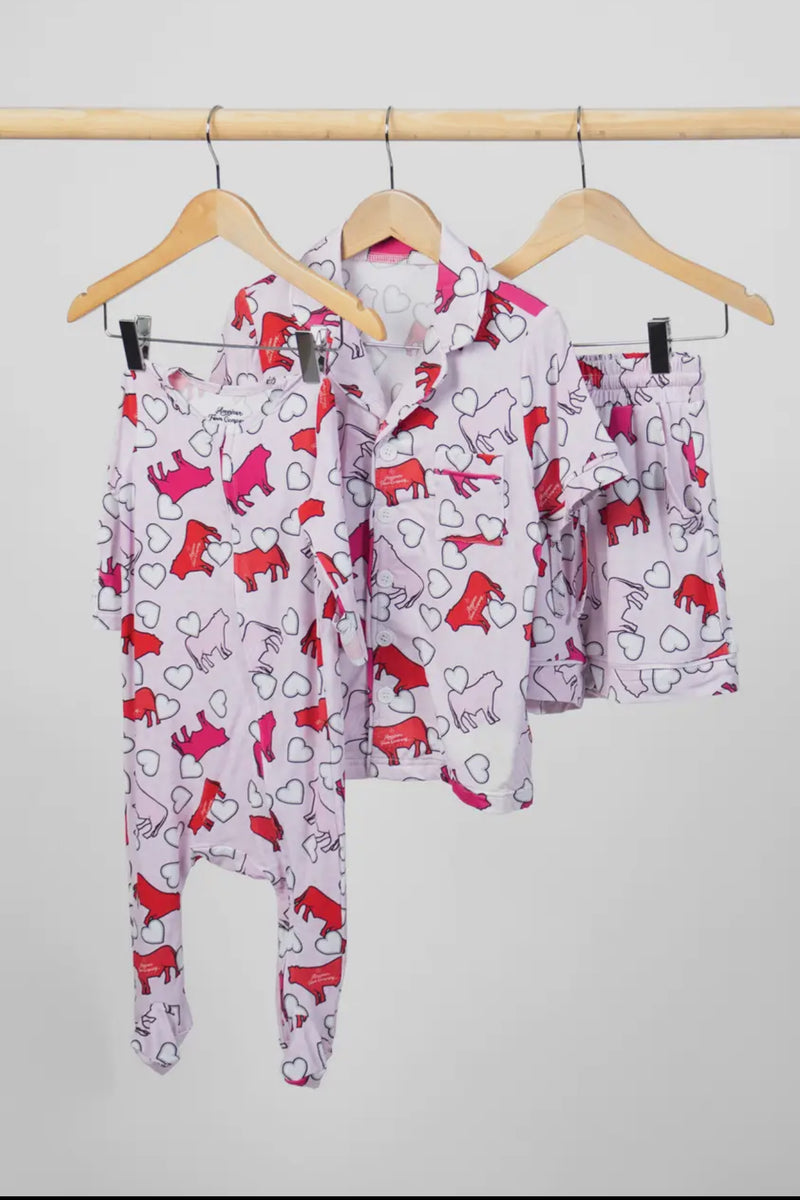 Valentine’s Cow pjs