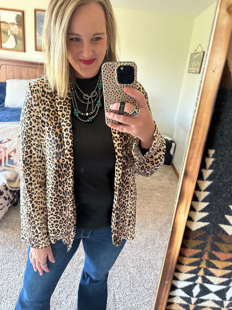 Leopard Blazer