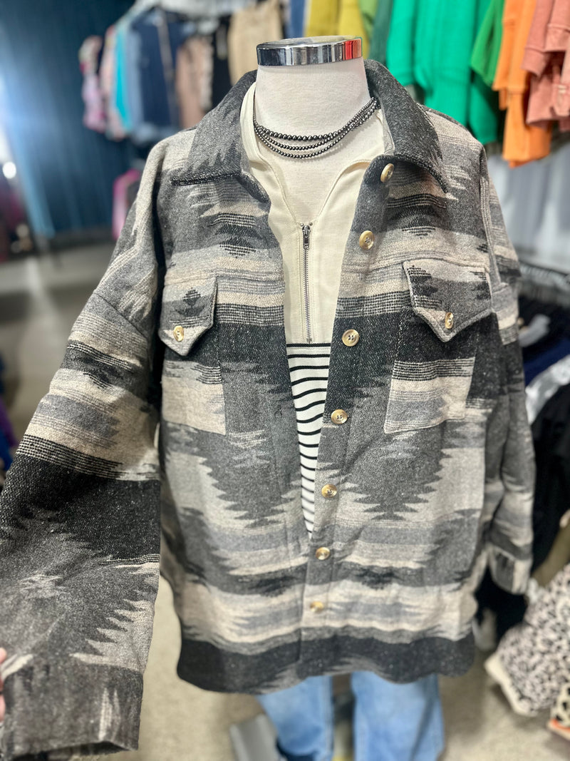 Grey Aztec Jacket