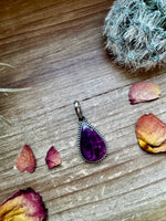 Teardrop Pendant - Purple Spiny & Sterling Silver