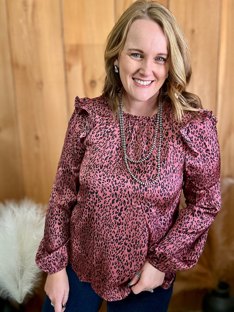Cheetah Girl Top - Rose