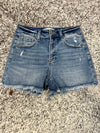 Risen High Rise Medium Wash Shorts