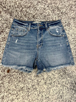 Risen High Rise Medium Wash Shorts