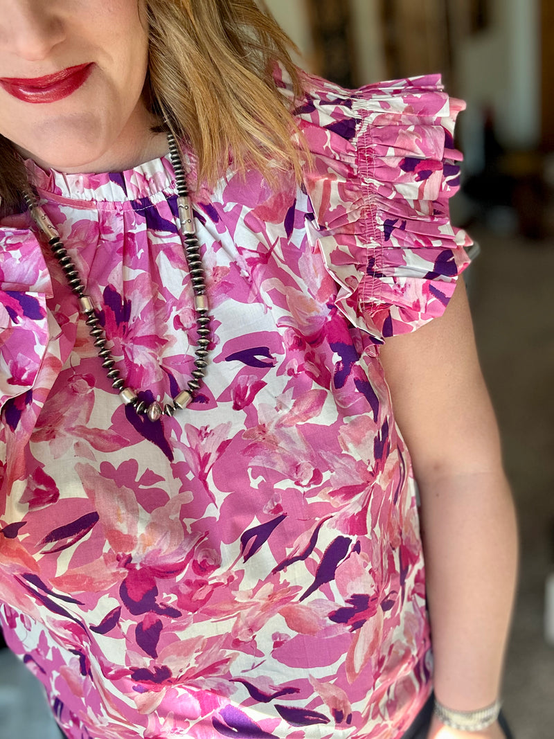 Pink / Purple Printed Top