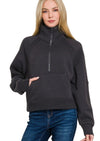 Half Zip Kangaroo Pocket Sweatshirt