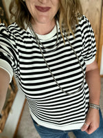 Black Striped Top