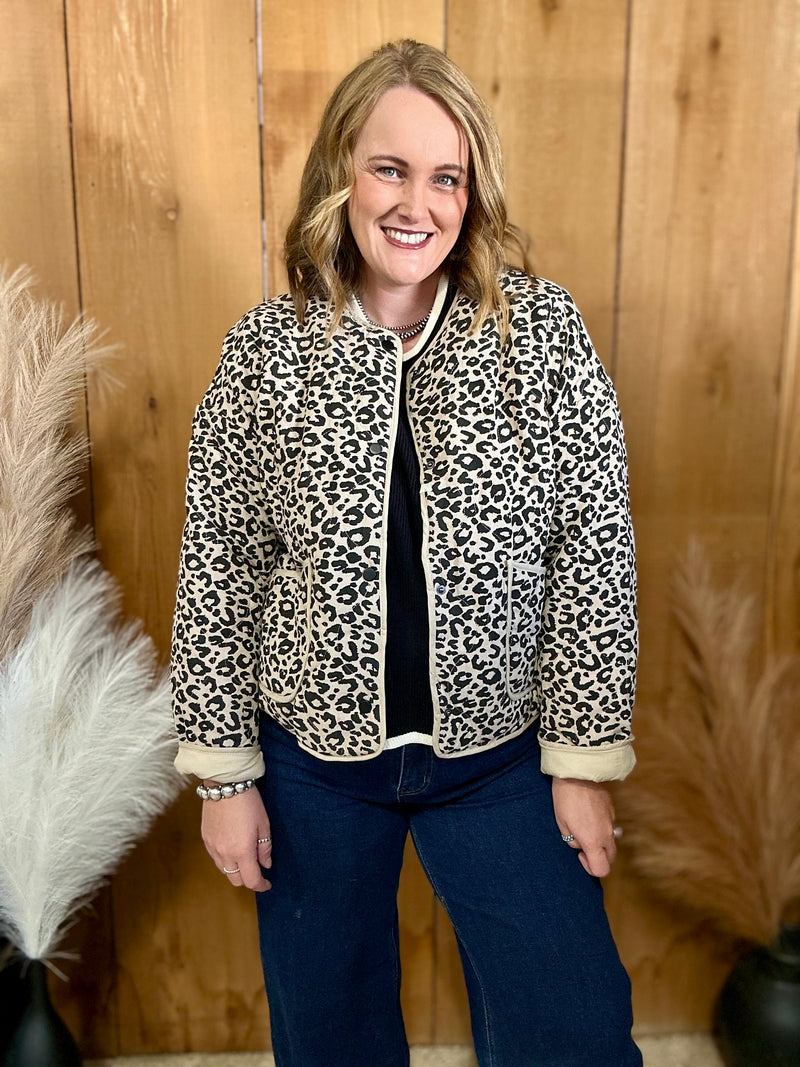 Leopard Quilted Jacket