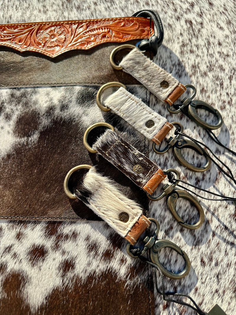 Cowhide Keychains