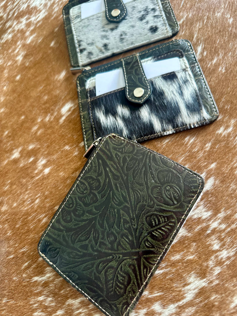 Black Cowhide Mini Wallet