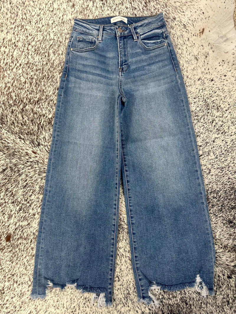 Risen Wide Leg Crop Jeans