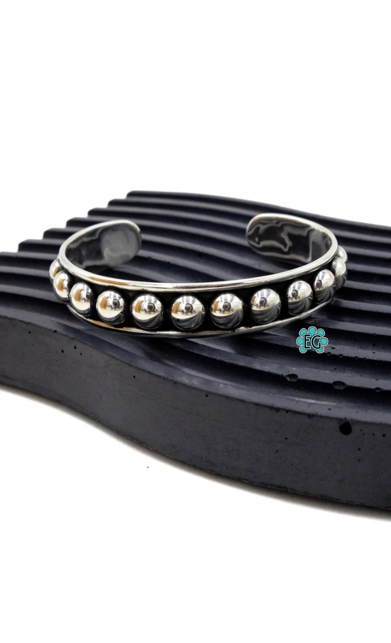 Sterling Ball Cuff