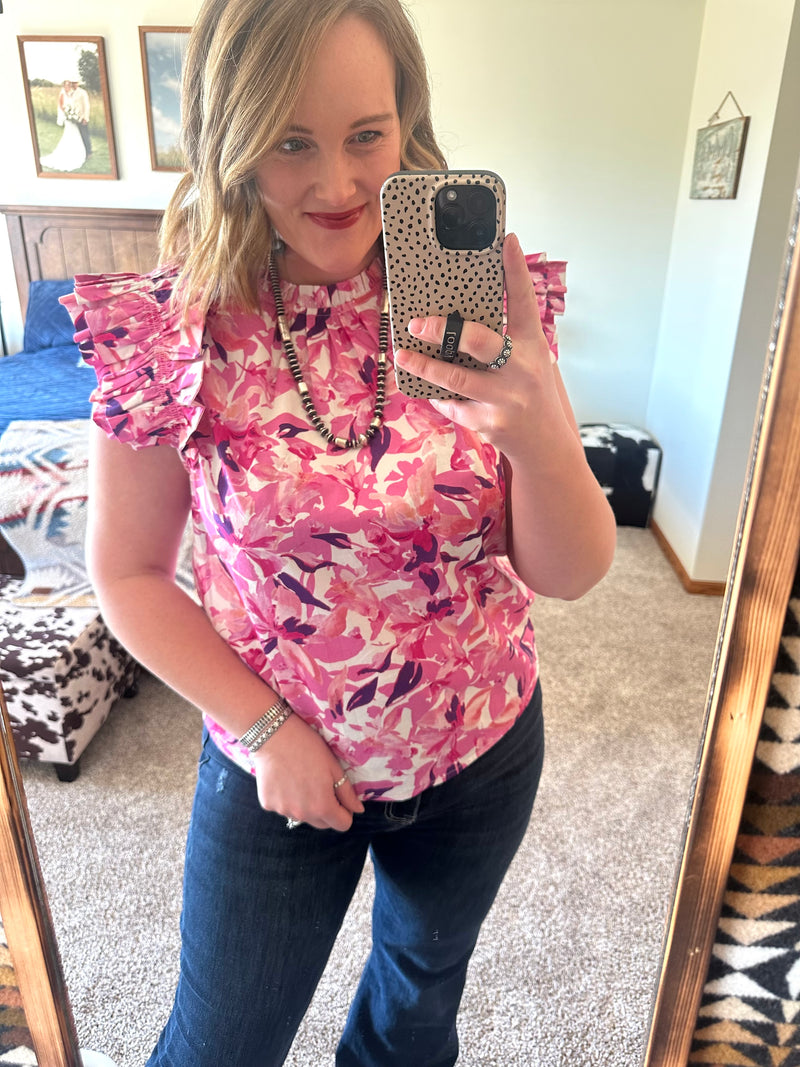 Pink / Purple Printed Top