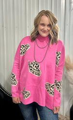 Leopard Cowboy Hat Oversized Sweater