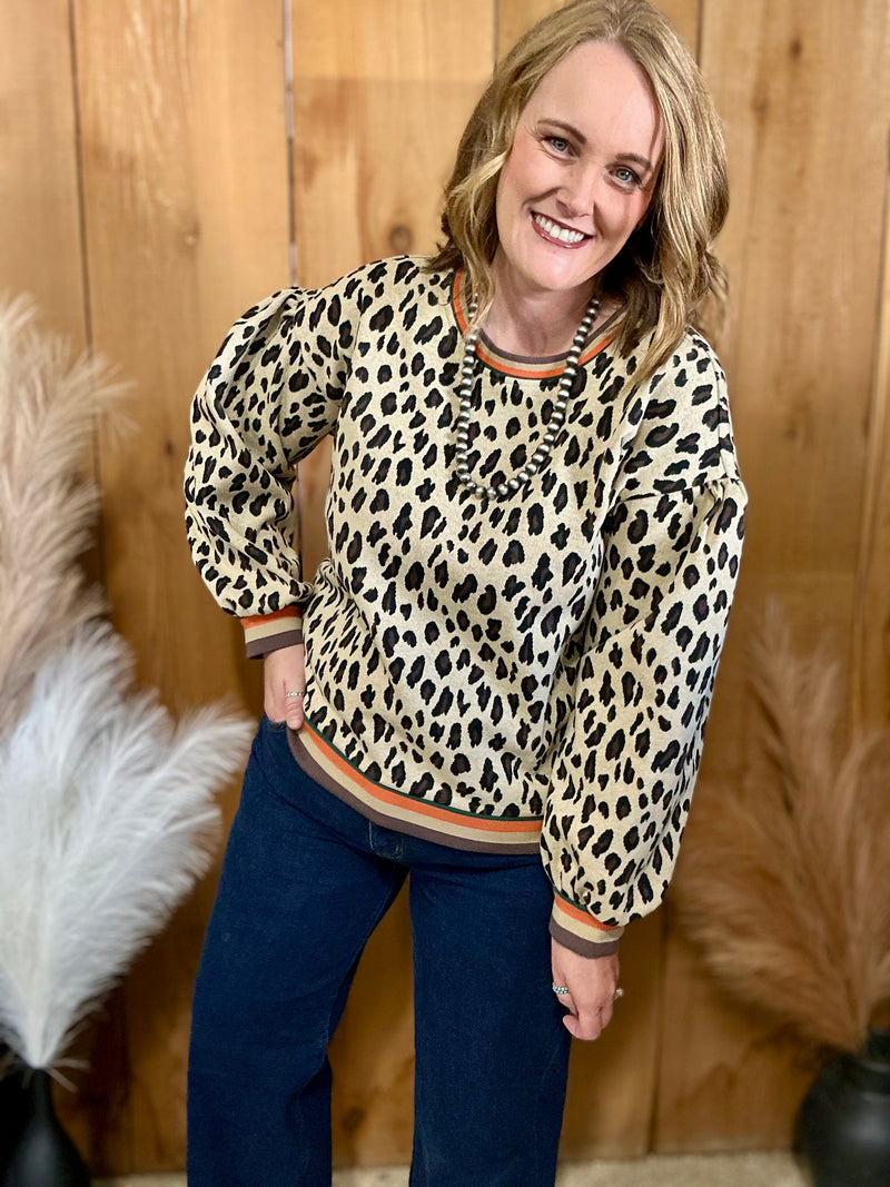 Leopard Sweater Top