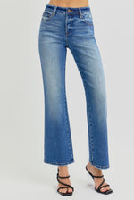 Risen High Rise Straight Jeans