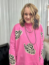 Leopard Cowboy Hat Oversized Sweater