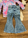 Girls Light Flare Jeans