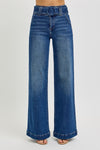 Risen Wide Leg Jeans with Removable Belt