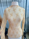 Taupe Lace Mesh Top