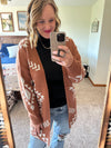 Rust / Ivory Aztec Cardigan