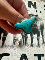 Cow Head Turquoise Rings - Adjustable